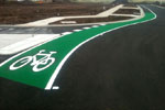 OmniGrip CST bicycle lane coloured surface treatment