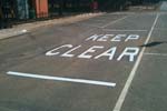 preformedthermoplastic keep clear lettering